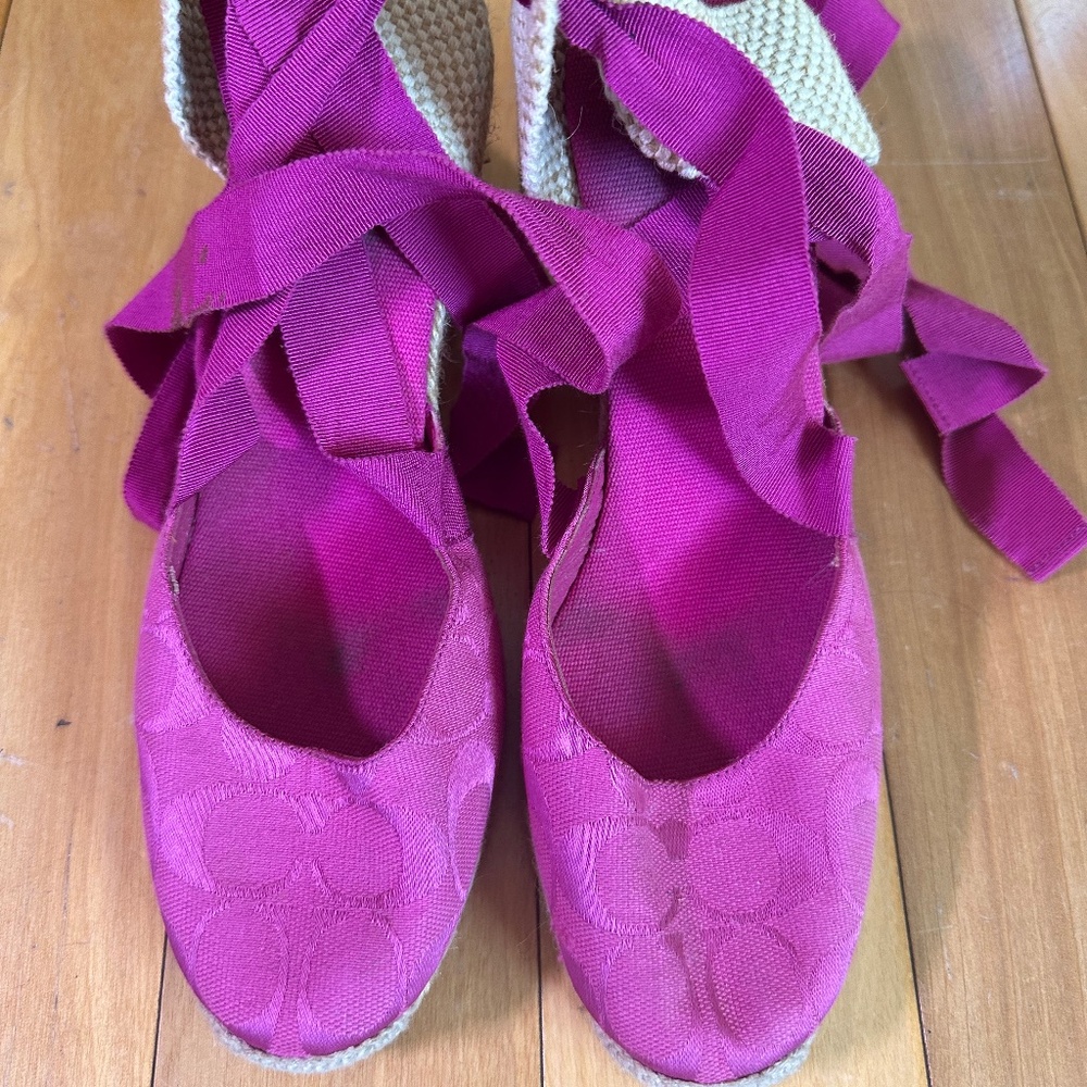 Pink Coach Espadrilles